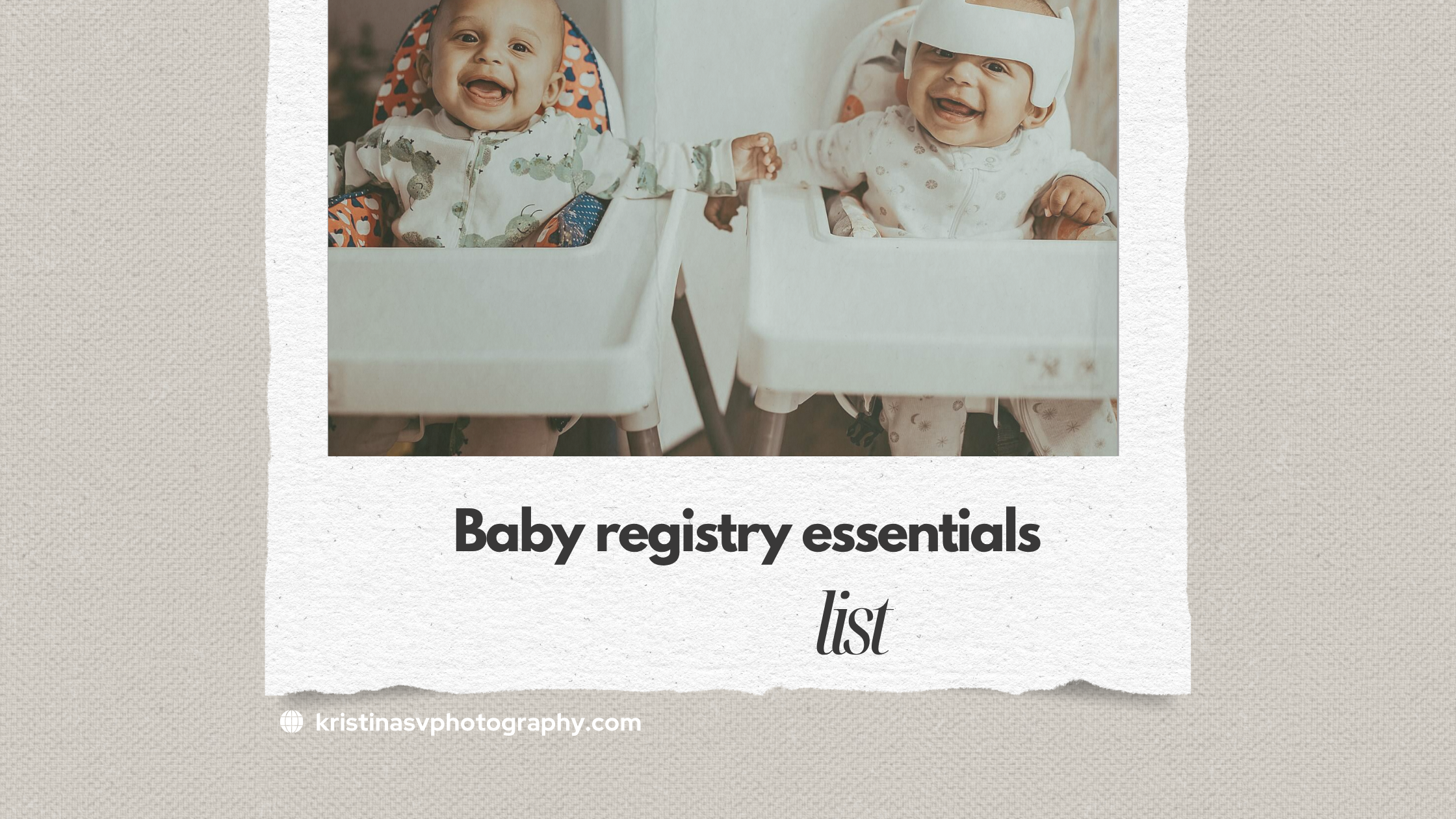 Twin babies sitting in simple IKEA high chairs during mealtime, a practical baby registry essential for families, captured in a bright home setting by an Atlanta newborn photographer, highlighting real-life moments with twins.
